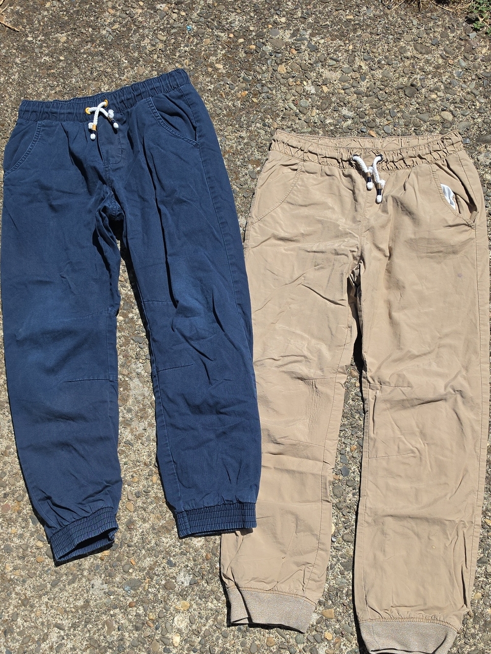 Cat & Jack Navy and Khaki Drawstring Jogger Pants - Twin Pack